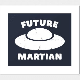 Retro Vintage Sci Fi  Future Martian UFO Posters and Art